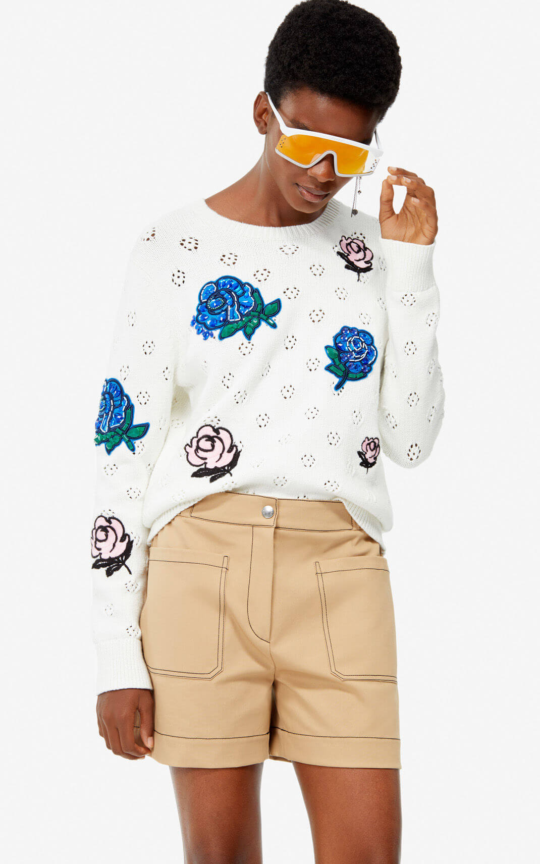 Openwork Roses jumper